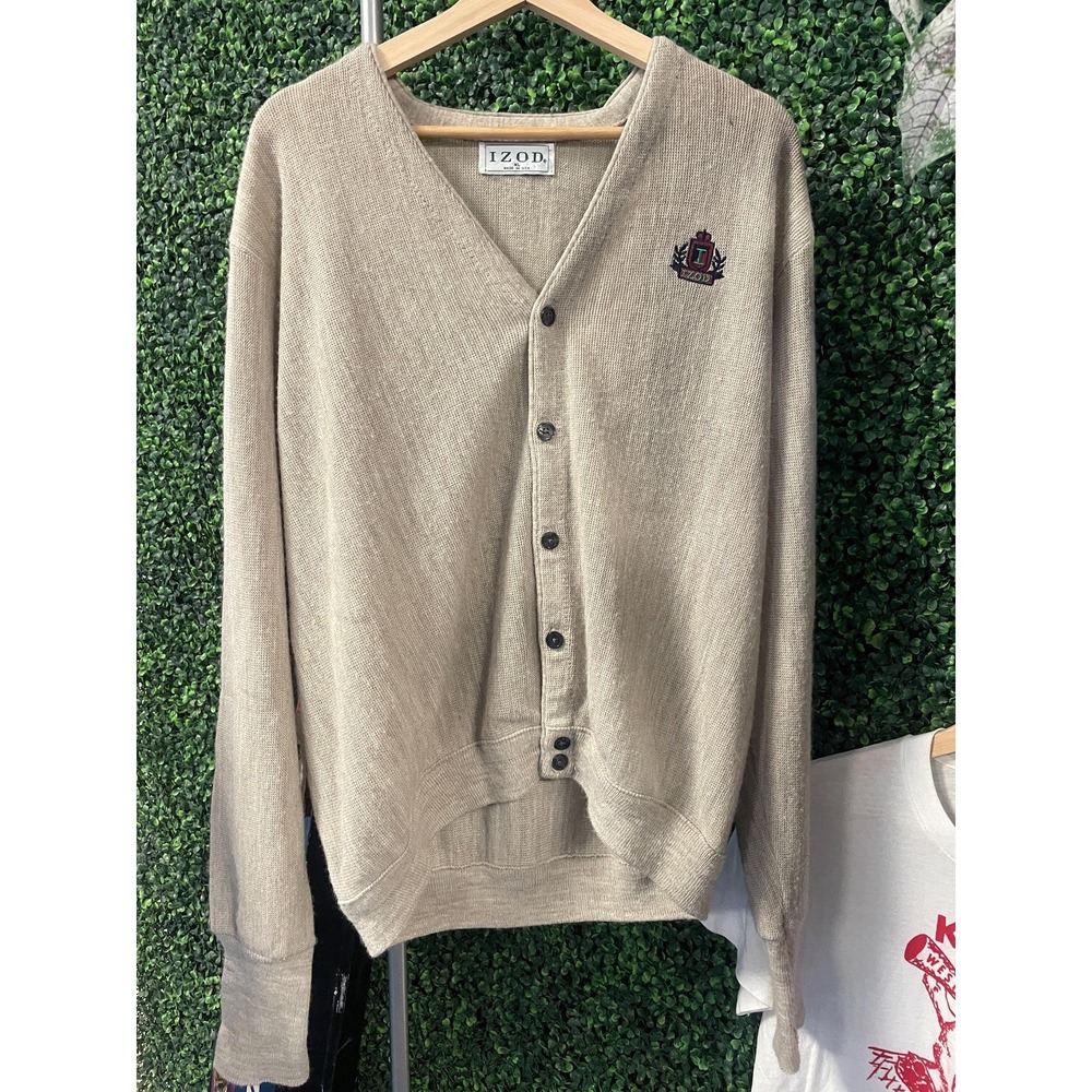 vtg 90s IZOD BUTTONED Sweater CARDIGAN Xl //  fall vintage comfortable winter